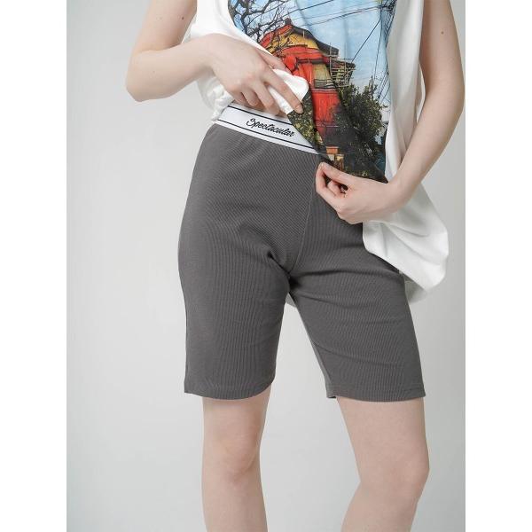 パンツ RIBBED BIKER PANTS レディース