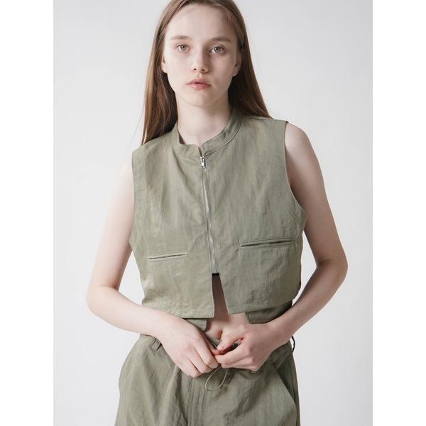 ベスト ジレ NYLON SHORT VEST レディース