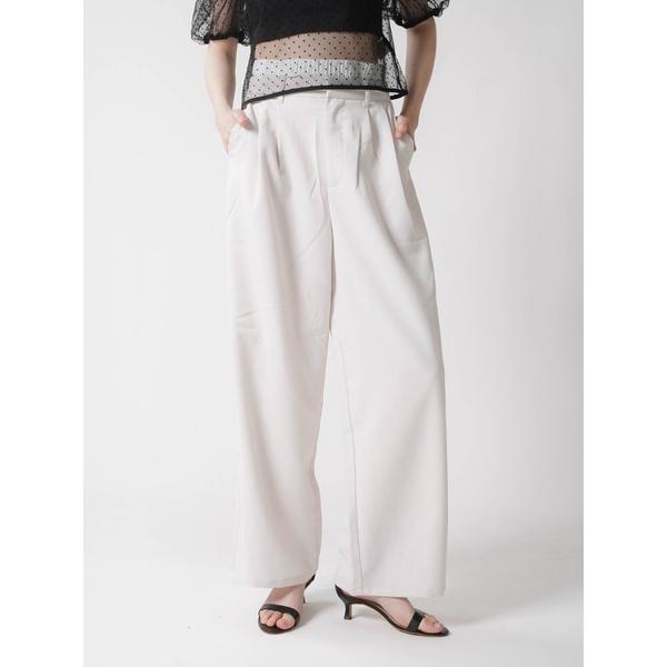 ワイドパンツ パンツ DOUBLE WAIST WIDE PANTS レディース