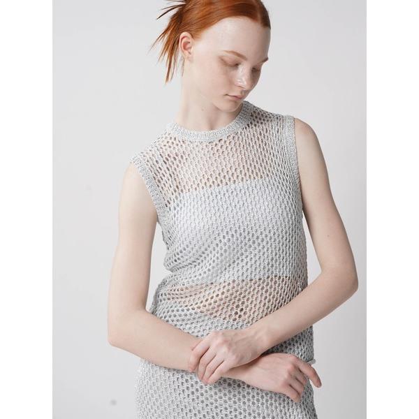 ベスト ジレ MESH KNIT VEST レディース