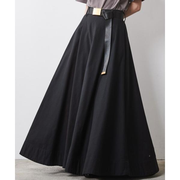 スカート  バックサテンタックフレアマキシスカート 「大きいサイズ有」シックスタイル
