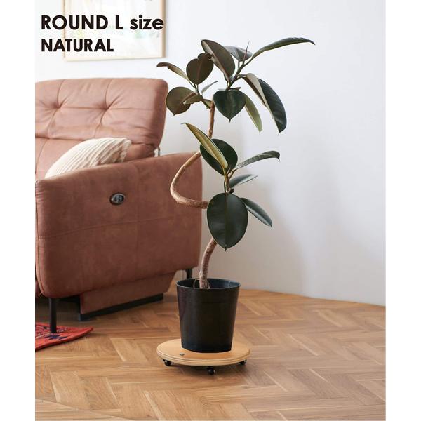 家具 JSF PLANT CADDY-round(L)　キャスター付き 植木鉢台