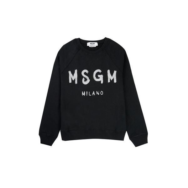 トレーナー スウェット 「NEW」MSGM ブラッシュロゴ スウェットシャツ「GLITTER SIL...