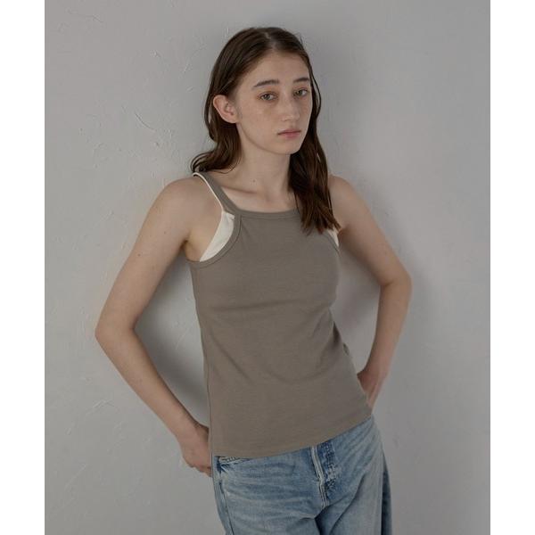 キャミソール 「MINERTE」bicolor cup in layered camisole / ...