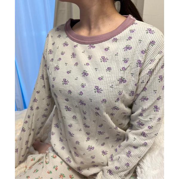 tシャツ 「JEMORGAN / ジェーイーモーガン」花柄ワッフル　クレリッククルーネックロンＴ(P...