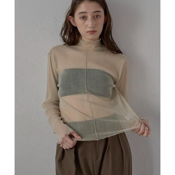 tシャツ 「MINERTE」sheer glitter pullover / センターラインラメパワ...