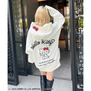 ワンピース 「Sanrio/サンリオキャラクターズ」ハローキティバックプリントドルマンパーカー