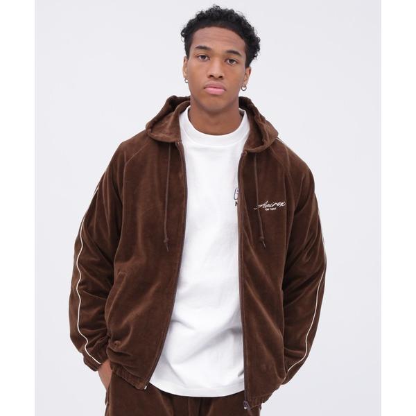 パーカー VELOUR ZIP PRAKA CURSIVE LOGO / ベロア ジップ パーカー ...