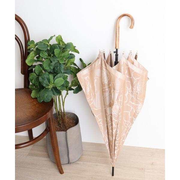 傘 GRCITO日本製 JQDバラ柄グラス骨ジャンプ傘 メンズ レディース