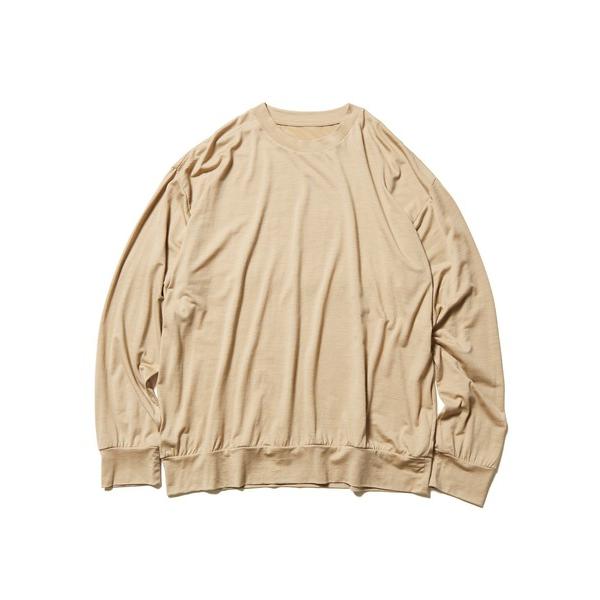 tシャツ WASHABLE WOOL HEM RIBBED L/S TOP メンズ レディース