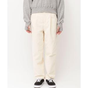 パンツ コーデュロイタックテーパードパンツ レディース