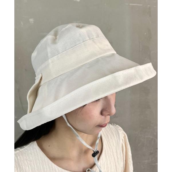 帽子 ハット バックビッグリボンバケットハット レディース