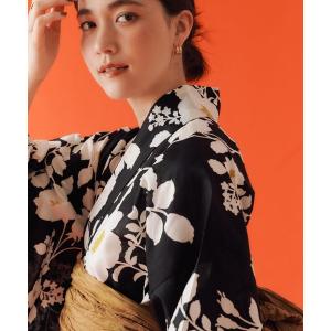 SOUBIEN 浴衣 レディース 単品 ミント 薄青緑 波 クジラ 鯨 絵羽