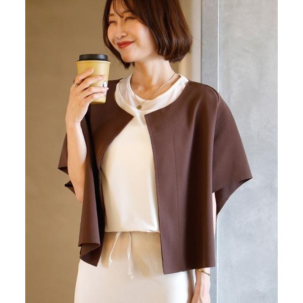 ジャケット ノーカラージャケット コーデにプラス！簡単きれいジレジャケット レディース