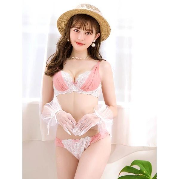 ブラジャー ショーツセット エアリー リフト レース ブラジャー ＆ フルバック ショーツ