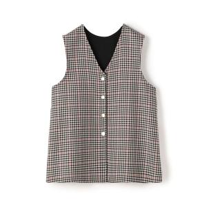 DES PRES（デプレ） ベスト ジレ ウールポプリンメルトン ハイネック