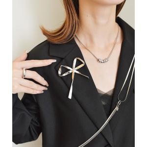 ブローチ メタル細リボンブローチ レディース｜ZOZOTOWN Yahoo!店