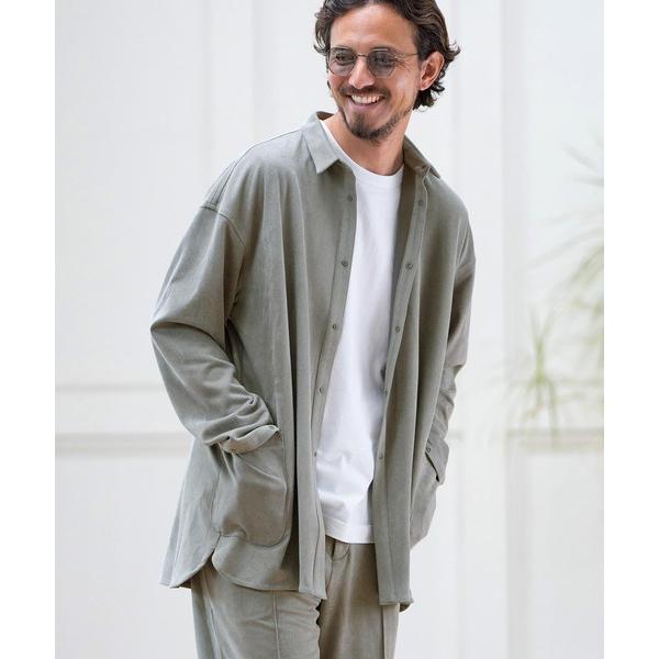 コート ジャケット mj10117-スエードライク-シャツジャケット メンズ