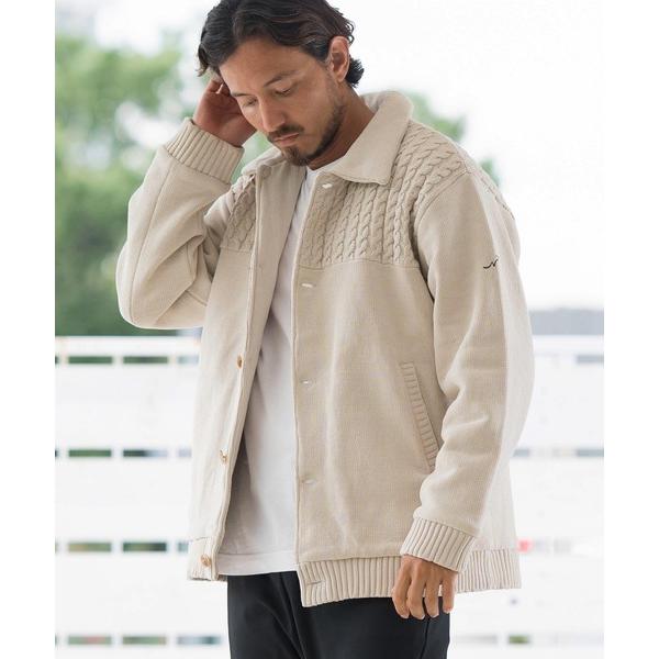 コート ジャケット mj10129-中綿ニットジャケット-サイセンタク メンズ
