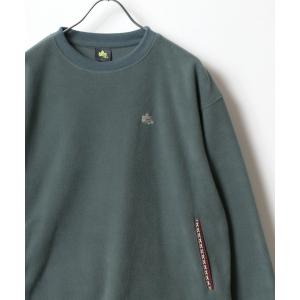 トレーナー スウェット LOGOS/ロゴス ワンポイントロゴ チロリアンテープポケット フリース スウェットトレーナー レディース