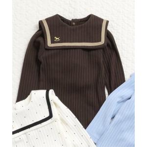 ベビー服 ロンパース セーラー衿ボディスーツの商品画像