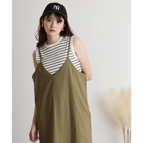 ワンピース CHILL 365 スパンツイル 裾フレアキャミマーメイドワンピース