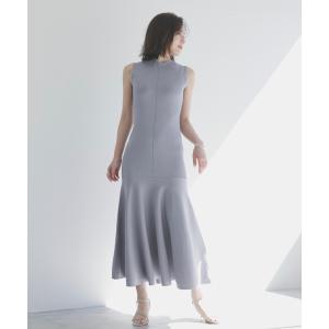 「anuans」 ニットワンピース SMALL グレー レディース