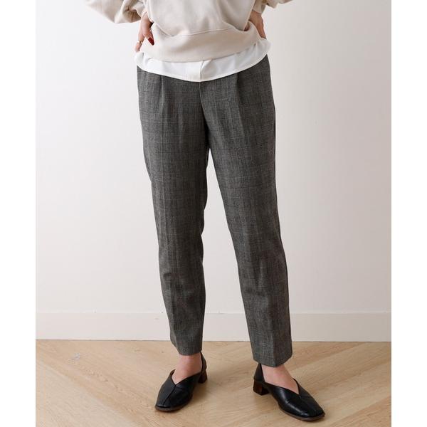 パンツ ウール調素材美脚テーパードパンツ股下６５ｃｍ レディース