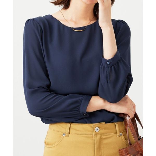 ブラウス シャツ ジョーゼット素材裾ティアードブラウス レディース