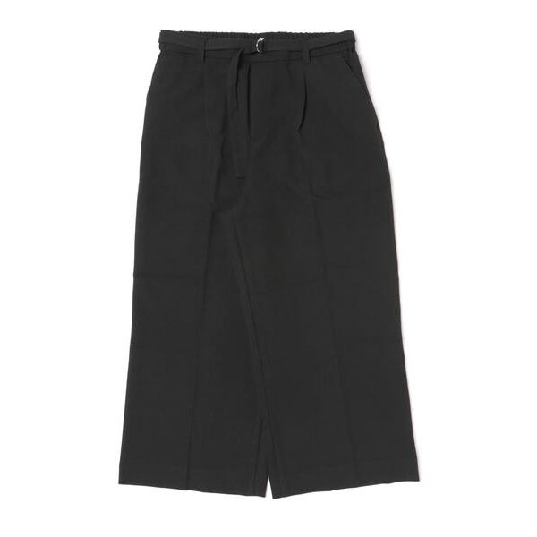 ワイドパンツ パンツ サマ見え（Ｗ）ベルト付ワイドパンツ５６丈 レディース