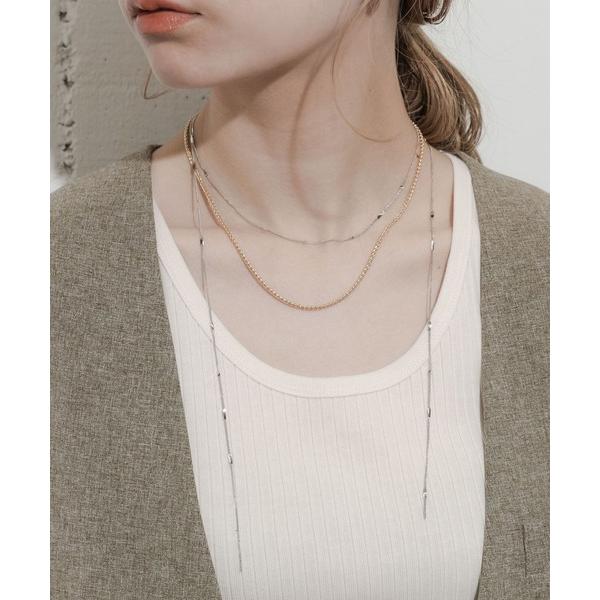 ネックレス コンビメッキ2セットネックレス レディース