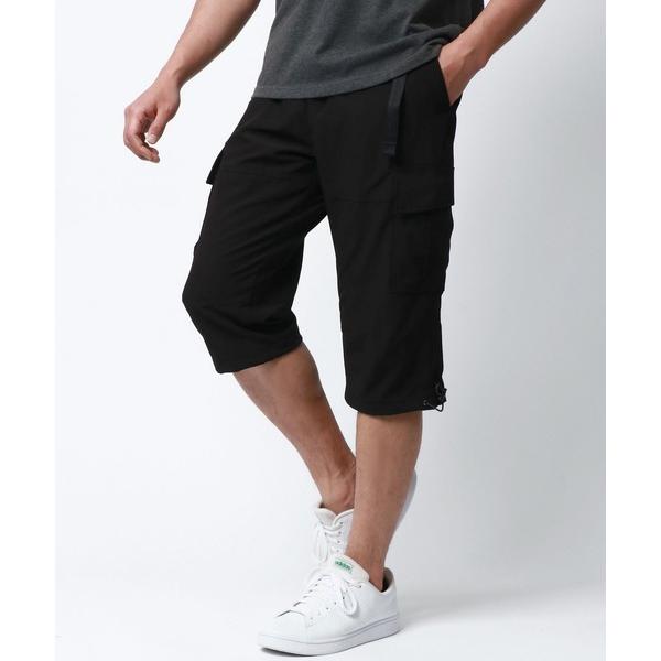 カーゴパンツ リップストップ ストレッチ ドライ カーゴパンツ クロップド/7分丈 メンズ レディー...