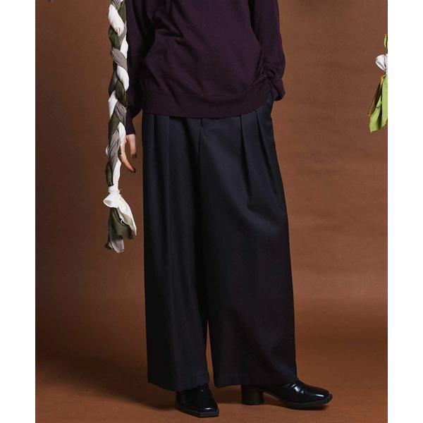 スラックス 「UNISEX」4 Colors Chambray Washable Wool Prim...