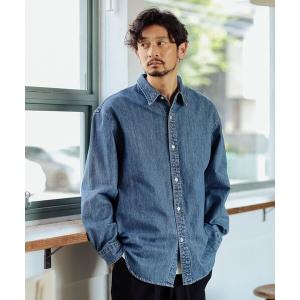 シャツ デニム レギュラーカラー シャツ メンズ