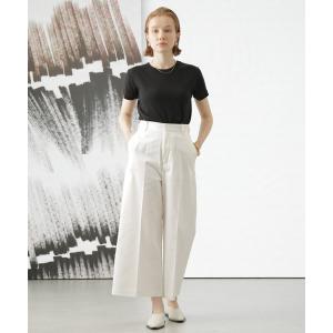 ワイドパンツ チノパン タック入りワイドチノパン レディース