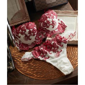 ブラジャー ショーツセット 「痛くなりにくいやわらかワイヤー」ブラジャー＆Tバックセット