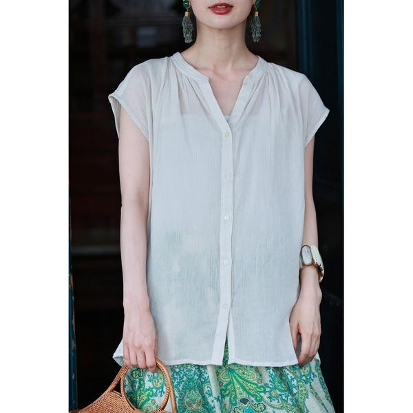 ブラウス シャツ 暑い国から夏を乗り切る贈り物 さらりインド綿シャツ レディース