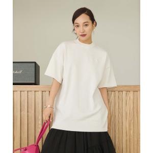 ニット セーター ロゴ刺しゅう入りニットTシャツ レディース