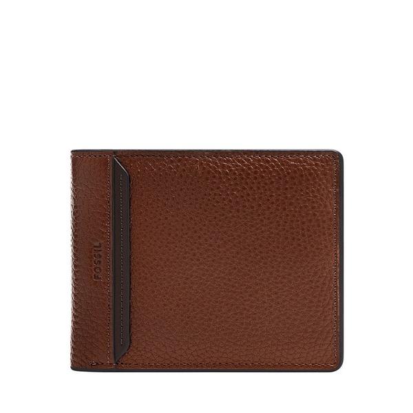 コインケース フォッシル 二つ折り財布 メンズ レザー ブラウン  ML4674210