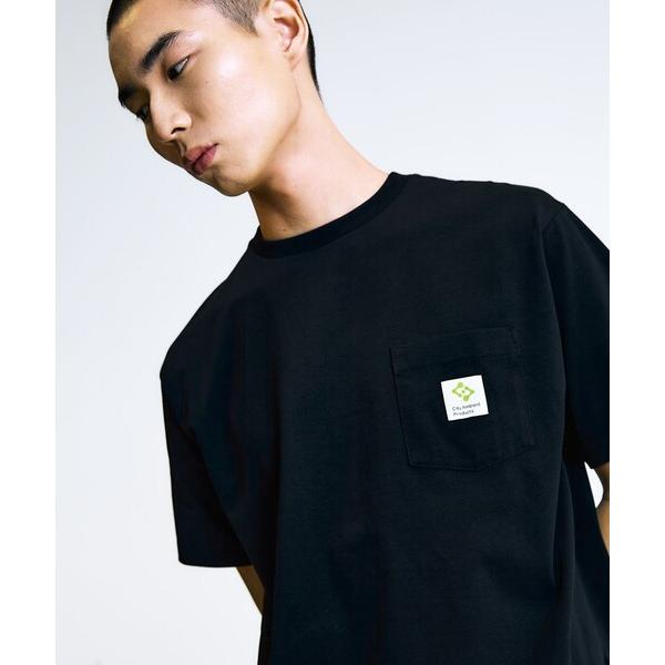tシャツ City Ambient Products: スクエアロゴ ポケット Tシャツ メンズ レ...