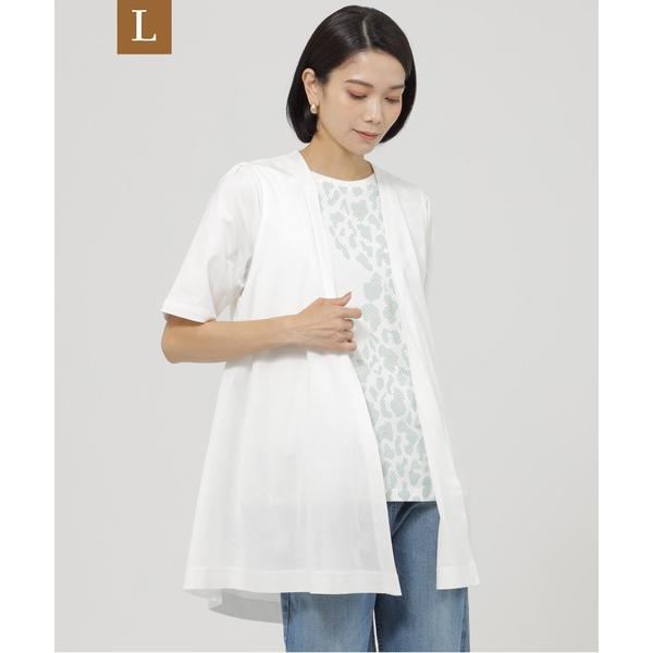 カーディガン 「L」「コーディネートにプラスワン」「ウォッシャブル」フライスジャージージレ レディー...