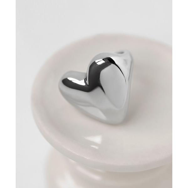 指輪 リング 「ステンレス」ボリュームハートメタルリング レディース