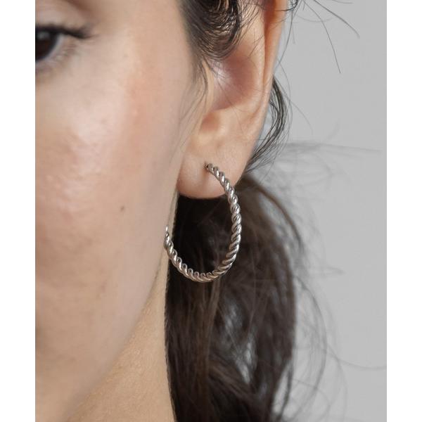 ピアス 金属アレルギー対応 スクリューフープステンレスピアス レディース