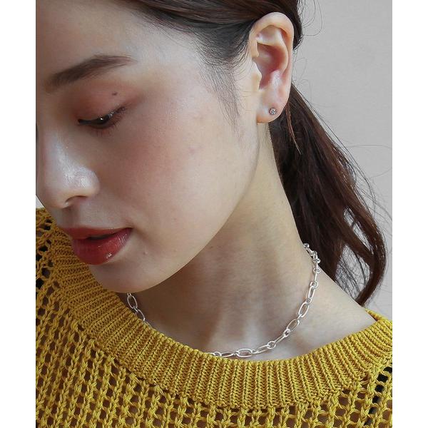 ピアス 金属アレルギー対応 一粒キュービックジルコニアピアス レディース