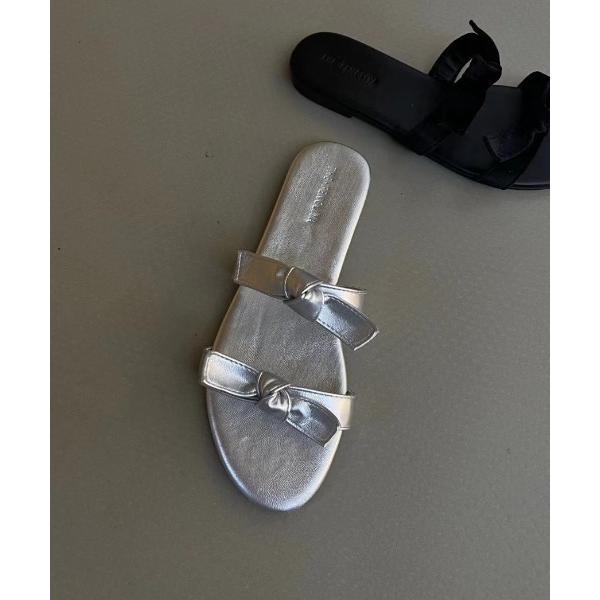 サンダル ribbon flat sandal レディース
