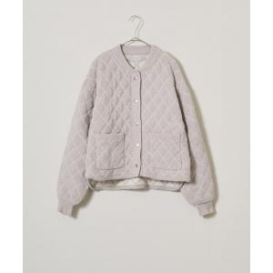 ブルゾン アウター ダイヤキルトニットブルゾン レディース