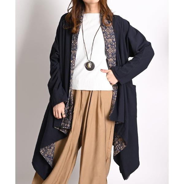 カーディガン 無地 総柄 リバーシブル ロングカーディガン コーディガン レディース メンズ