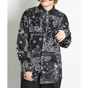 ALMO ブラウス シャツ バンダナ柄長袖シャツ/ペイズリー柄(NEZ