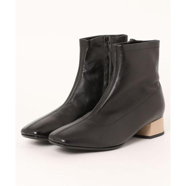 ブーツ 「FABIO RUSCONI」センターシームカラーヒールショートブーツ(F3037R) レデ...