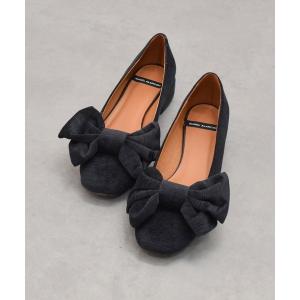 パンプス 「ANGEL ALARCON」ビッグリボンローヒールパンプス(D41001)